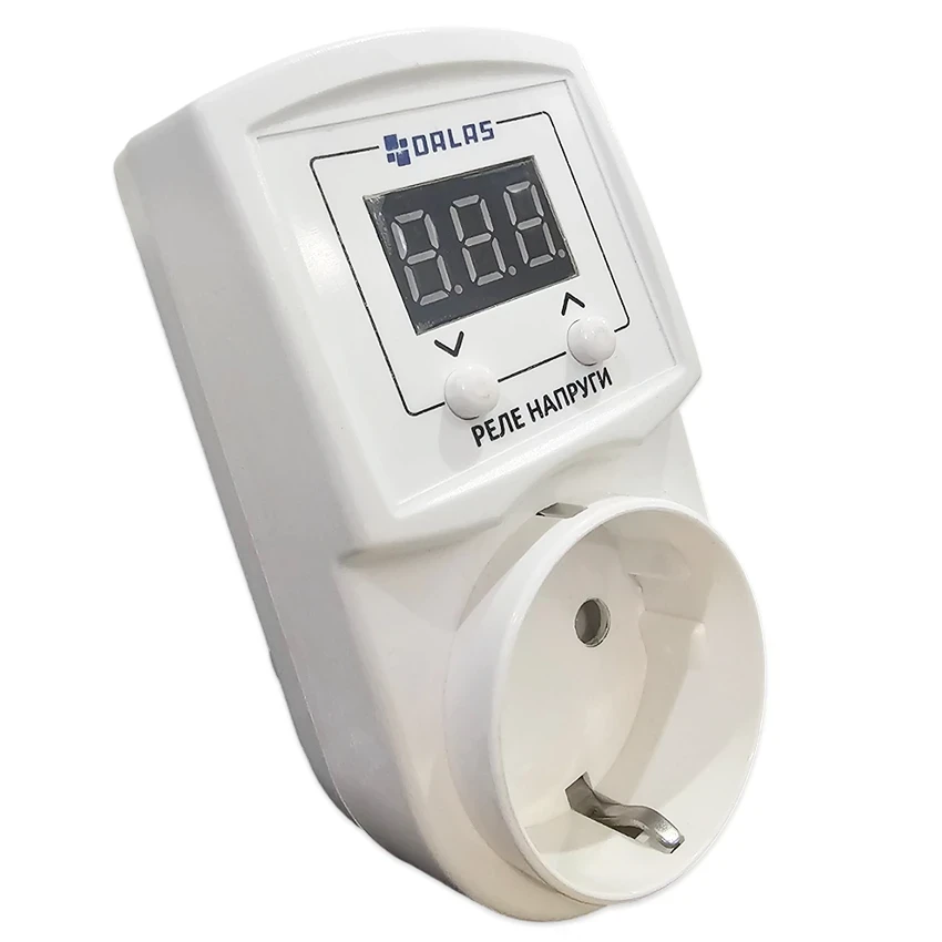 Реле напруги Dalas RNR-T-16A в розетку (заземлення, відключення дисплея)